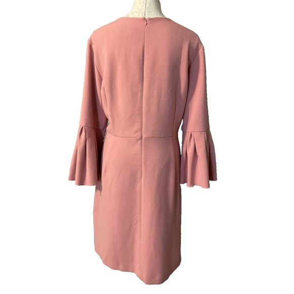 Ann Taylor Dress 18 Pink Washable Stretch Career Church 3/4 Long Sleeve NWT NEW - Picture 5 of 12